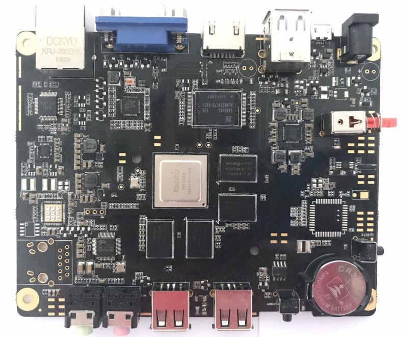 Montage de carte de circuit imprimé à virage rapide noir Prototype 8 couches IPC classe 2