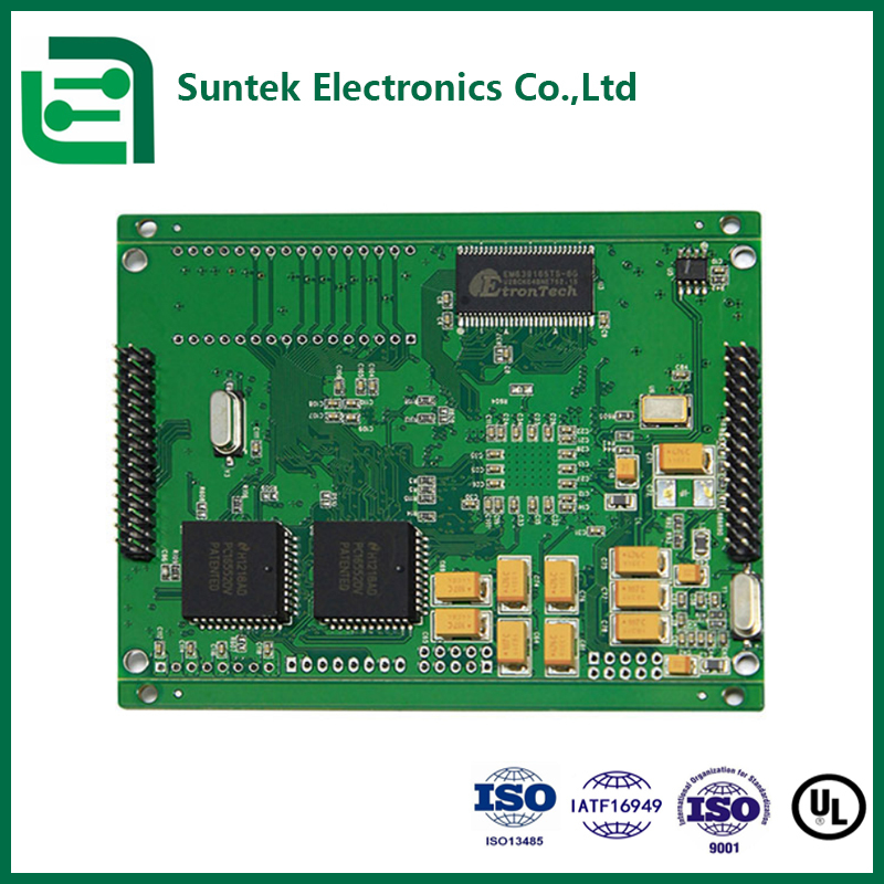 1-6 Assemblage de PCB de couche PCBA avec masque de soudure verte et épaisseur maximale de la carte 8,0 mm