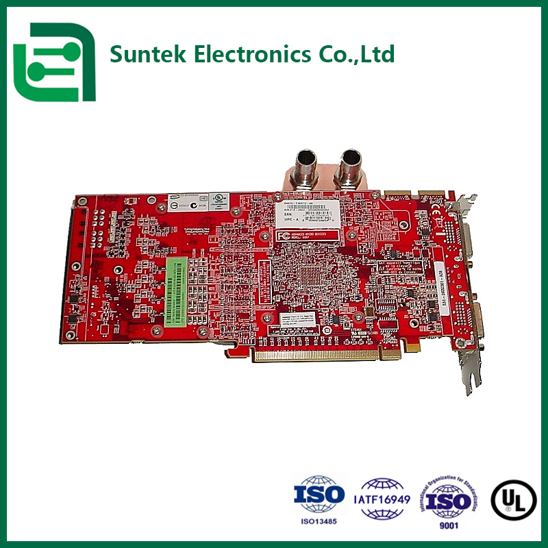 Fabricant clé en main de circuits imprimés en Chine et au Cambodge, PCB avec masque de soudure rouge et finition de surface ENIG