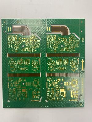 Plaque de PCB rigide-flexible avec finition de surface de placage dur et processus d'immersion en or